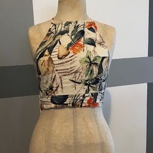 Floral Tie back crop top